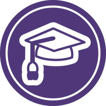 graduation cap circular icon symbol png