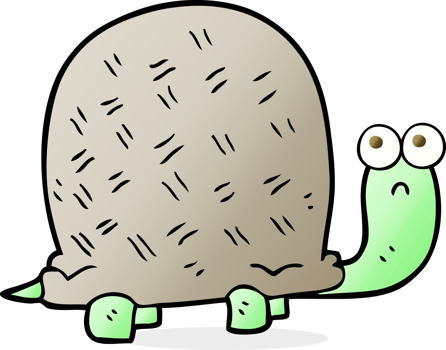 hand drawn cartoon sad turtle png