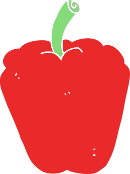 flat color illustration of pepper png