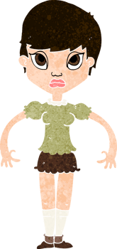 cartoon woman looking annoyed png