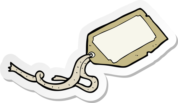 sticker of a cartoon luggage tag png