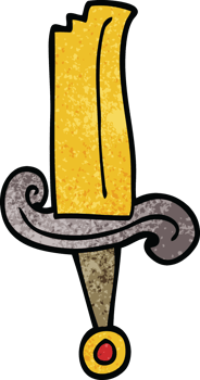 cartoon doodle jeweled sword png