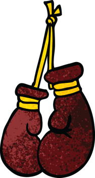cartoon doodle boxing gloves png