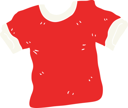 flat color illustration of t shirt png