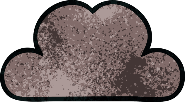 retro grunge texture cartoon of a storm cloud png