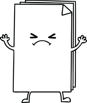 line drawing quirky cartoon cross paper stack png