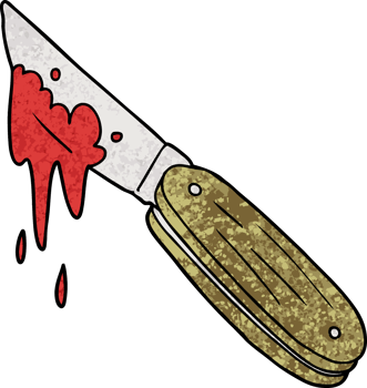 cartoon bloody knife png
