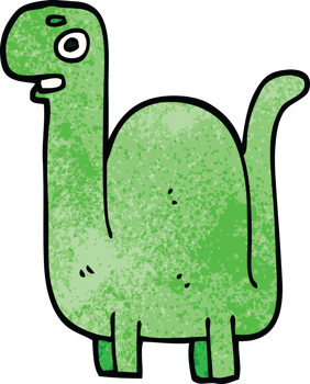 cartoon doodle prehistoric dinosaur png