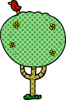 cartoon doodle tree png