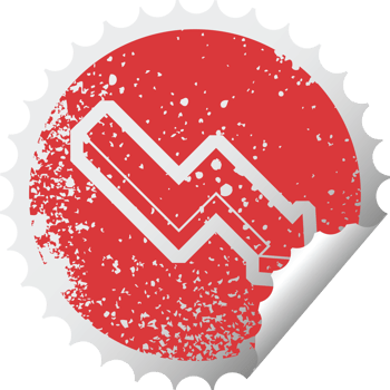 performance arrow graphic distressed sticker illustration icon png