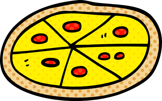 cartoon doodle pizza png