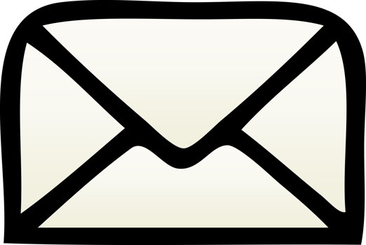 gradient shaded cartoon of a paper envelope png