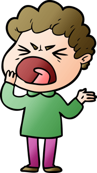 cartoon furious man png