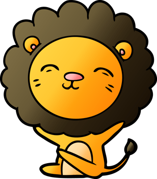 cartoon lion drawing png