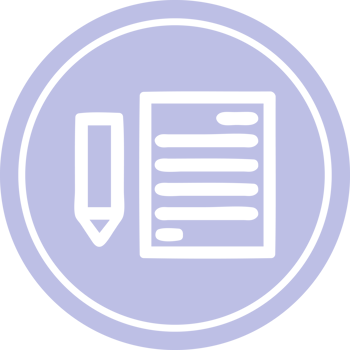 document and pencil circular icon symbol png