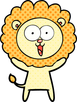 happy cartoon lion png