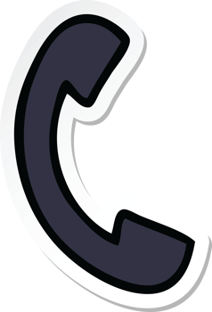 sticker of a cute cartoon phone png