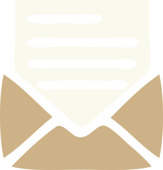 flat color retro cartoon of a letter and envelope png