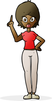 cartoon woman explaining her point png