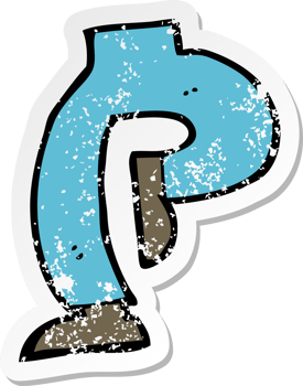 retro distressed sticker of a cartoon legs png