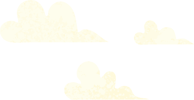 retro illustration style cartoon of a cloud png