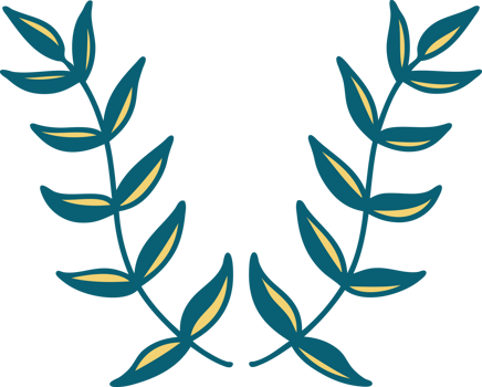 iconic tattoo style image of a laurel png