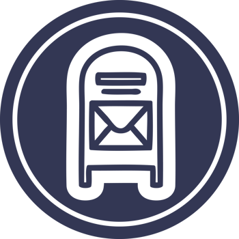 mail box circular icon symbol png