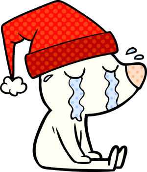 cartoon crying sitting polar bear png