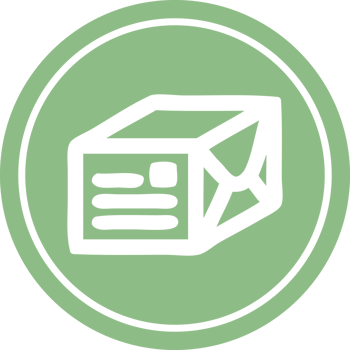 wrapped parcel circular icon symbol png