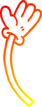 warm gradient line drawing of a cartoon hand gestures png