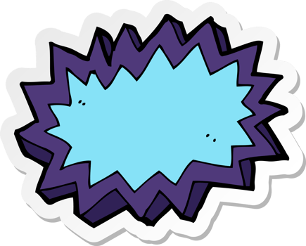 sticker of a cartoon explosion symbol png