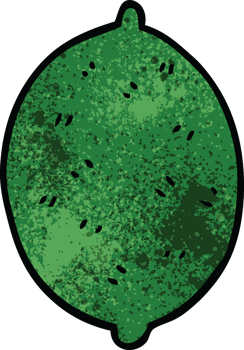 cartoon doodle lime fruit png