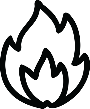 simple flame icon symbol png