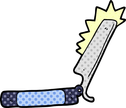 cartoon sharp razor png