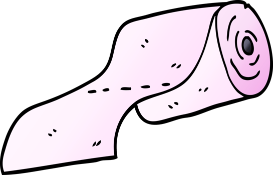 cartoon doodle toilet roll png