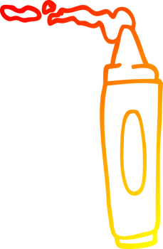 warm gradient line drawing of a cartoon coloring crayon png