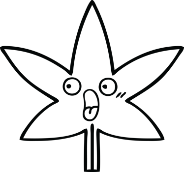 line drawing cartoon of a autumnal leaf png