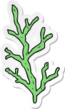 sticker of a cartoon seaweed png