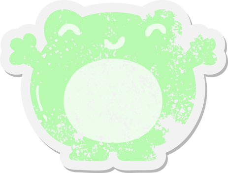 frog grunge sticker png
