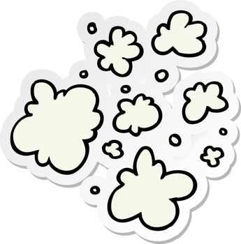 sticker of a cartoon decorative smoke puff elements png