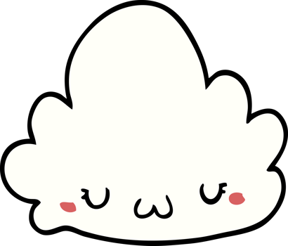 cute cartoon cloud png