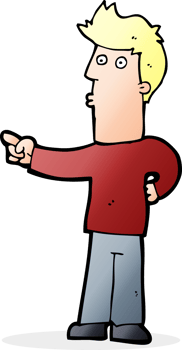cartoon man pointing png