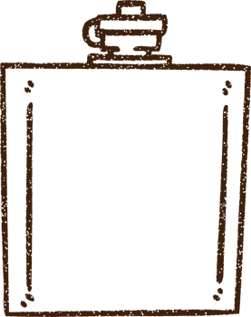 Hip Flask Charcoal Drawing png