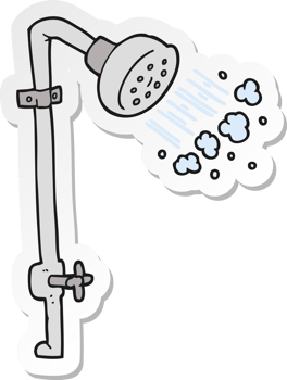 sticker of a cartoon shower png
