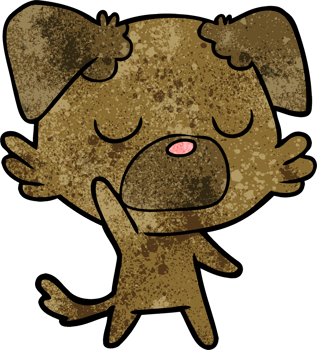 cartoon dog drawing png