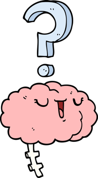 cartoon curious brain png