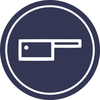meat cleaver circular icon symbol png