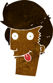 cartoon man with tongue hanging out png
