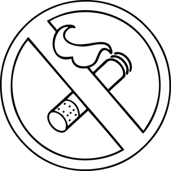 line drawing cartoon of a no smoking allowed sign png