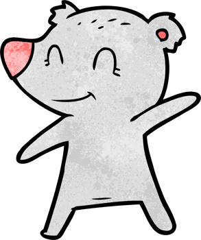 smiling bear pointing png
